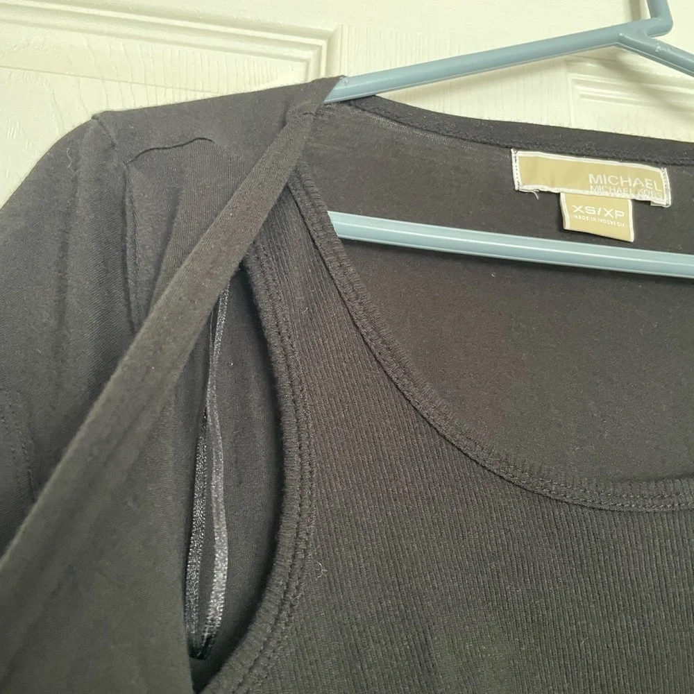 Michael Kors Black Twist-Front Blouse